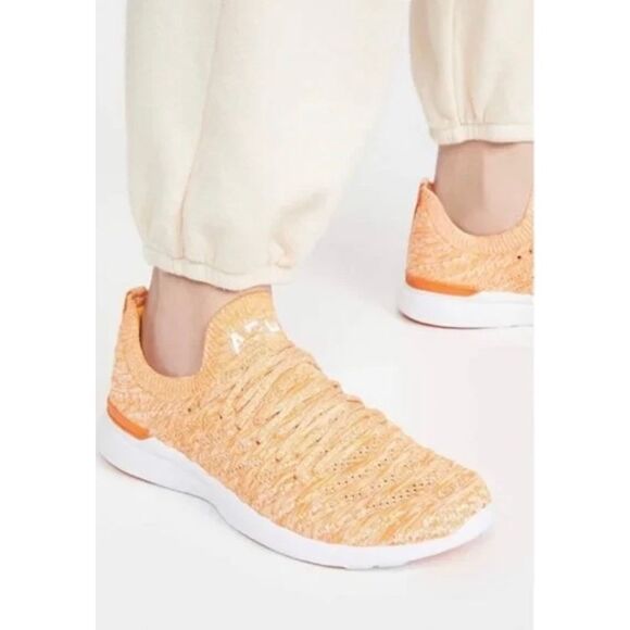 APL Shoes - APL Techloom Wave Trainers x Free People Orange Sunshine Sneakers Size 6